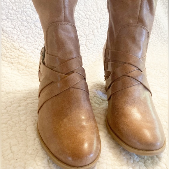 Lenora Baretraps Long Brown Boots - Picture 3 of 6